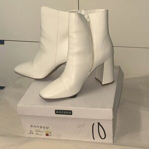 White booties 3inches